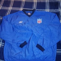 Vtg Reebok NFL Authentic Sideline V Neck Pullover Jacket 2x Windbreaker