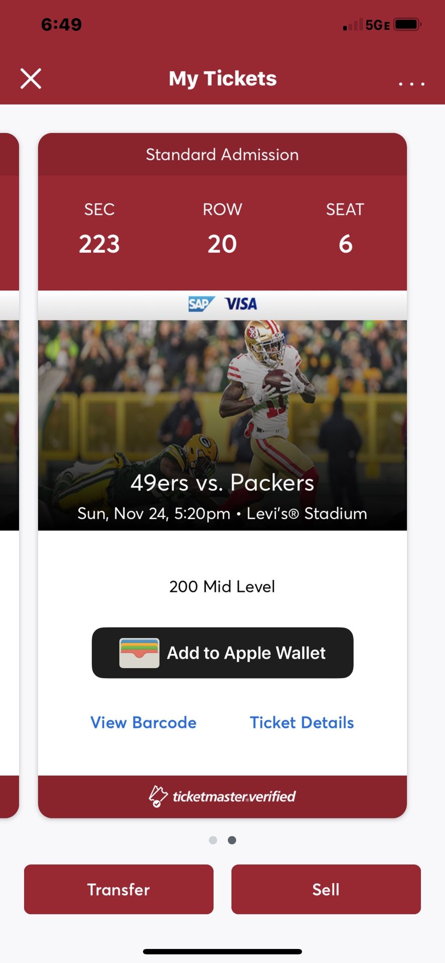 49ers vs Packers 11/24