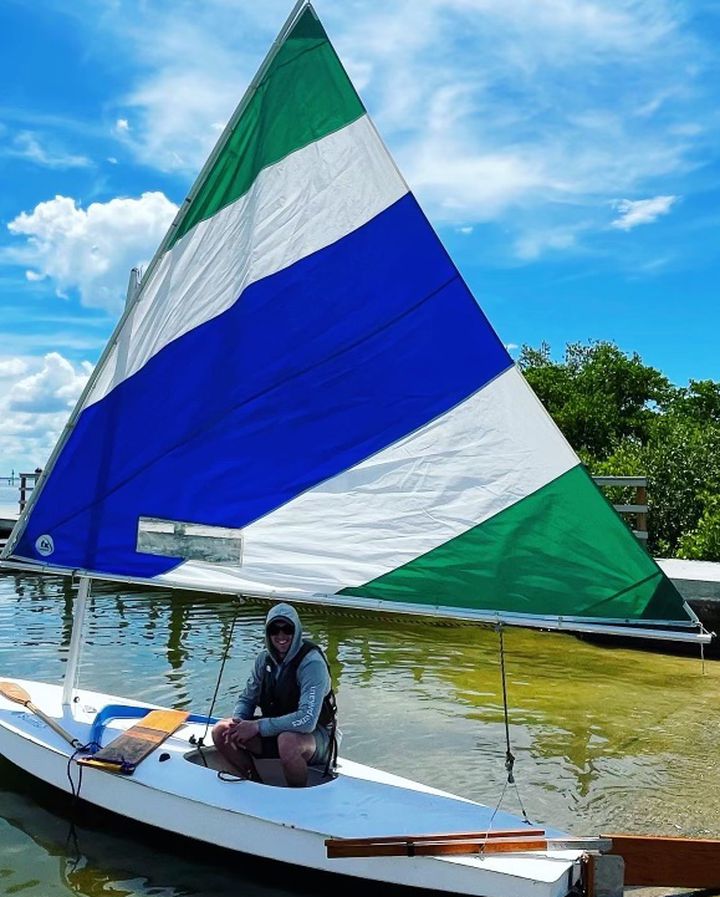Sunfish Sailboat with Right On Trailer 