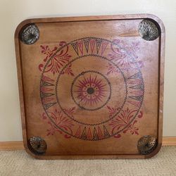 Antique 1902 Carrom Archarena Double Sided Game Board