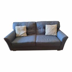 Blue sofa and loveseat