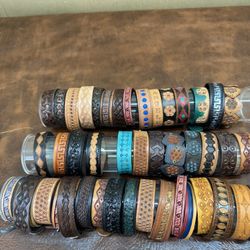 Leather Bracelets 1ct For $8, 5ct For $35