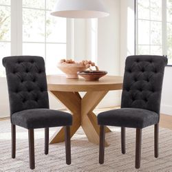 Button Tufted Dining Chairs