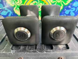 PAIR OF 20 LB. PELOTON RUBBER DUMBBELLS