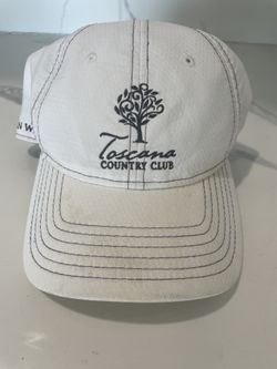Toscana Country Club White Golf Hat – Adjustable Baseball Cap