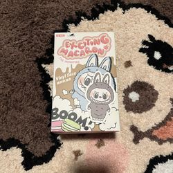 POP Mart Labubu Exciting Macaron Series Vinyl Face Plush Pendant SESAME BEAN