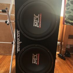   Terminator MTX audio Two 12s  And A Amp Razor Amp