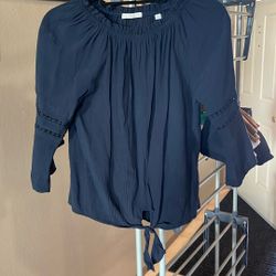 Navy Blue Blouse