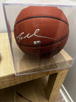 Kobe Bryant Autographed Spalding Basketball with Display Case
