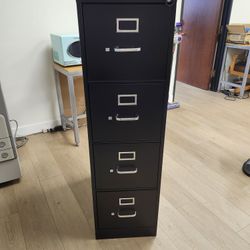 File Cabinet 4 Drawers (Black)