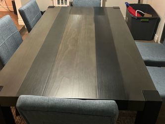 Dining room table with six chairs
