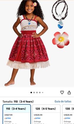 Moana Girls Costume Dress with Accessories