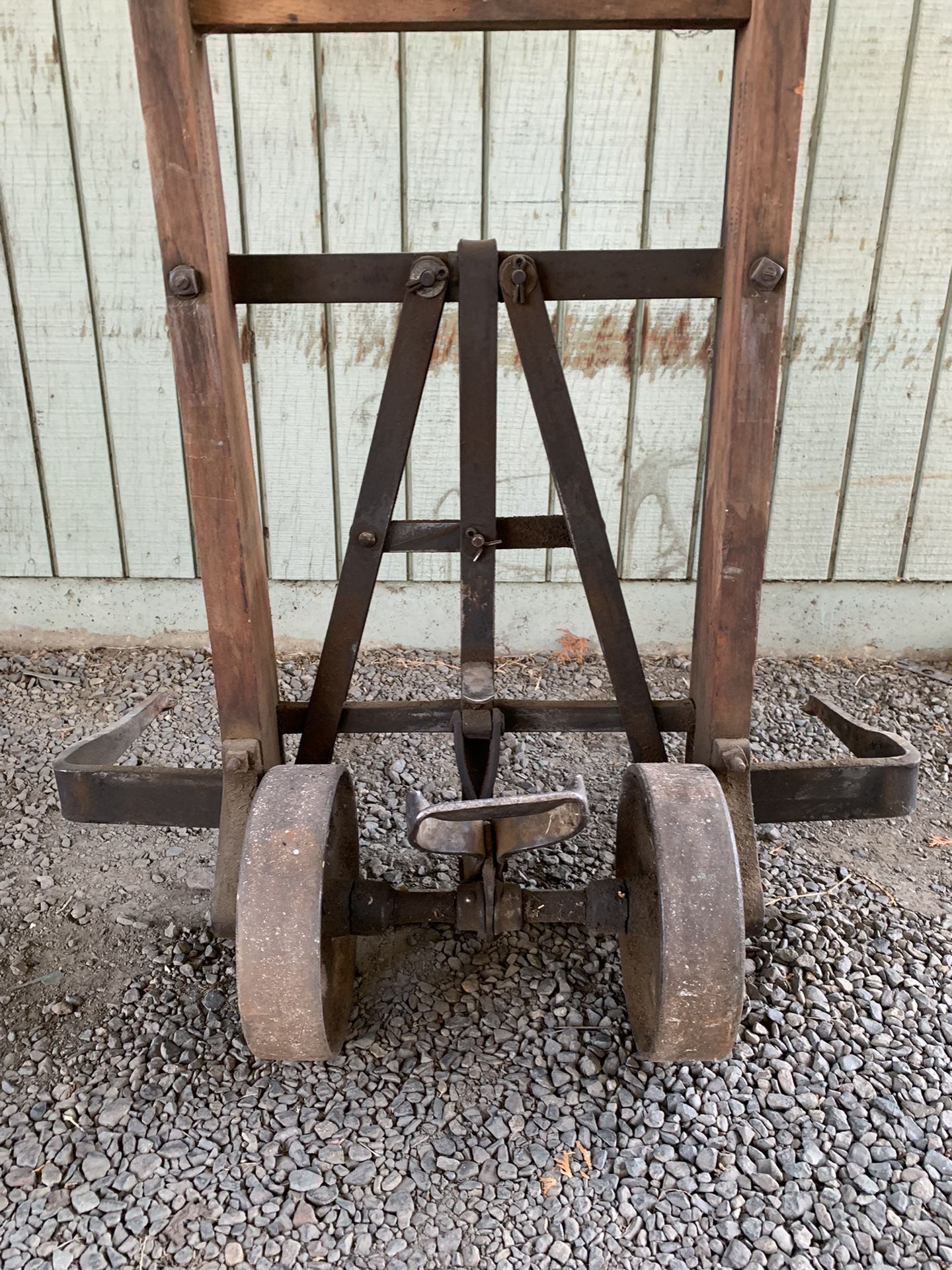 Beautiful Working California Iron Works Pedal Claw Handtruck