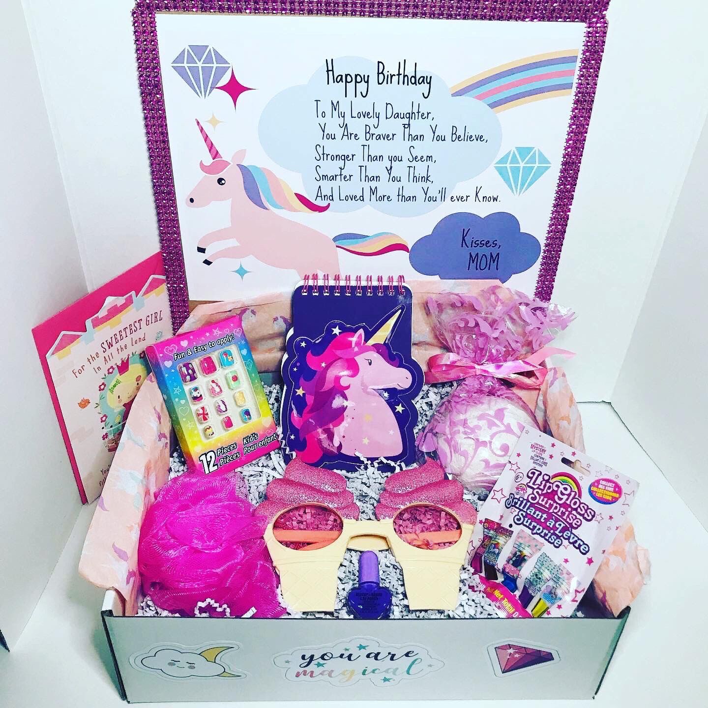  Gift Basket/ Box Girls 1st Self Care Spa Kit : Customize Your Message 