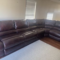Real Leather sectional