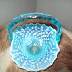 Beautiful Antique Hobnail Fenton Basket-Perfect Condition