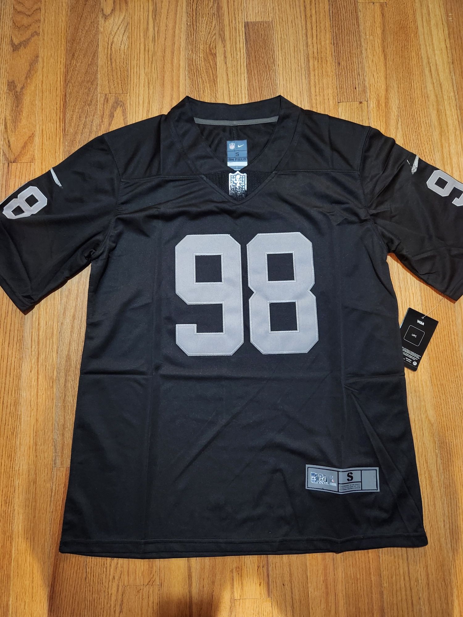 NFL Las Vegas Raiders football uniform No.98 MaxCrosby jersey sportswear