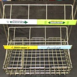 Vintage Wrigley's Chewing Gum Metal Counter Advertising Display Rack