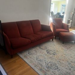 Dania Couch Chair And Ottoman