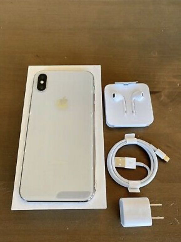 Apple iPhone X - 64GB - Silver (Verizon) A1865 (CDMA + GSM)