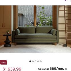 Oscar 84” Moss Green Sofa (Brand New) | Your Lucky Furnishings