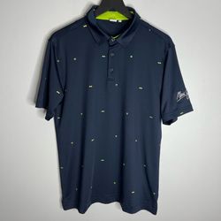 Maui Jim Sunglasses Polo Shirt Mens Large Blue Stretch Performance