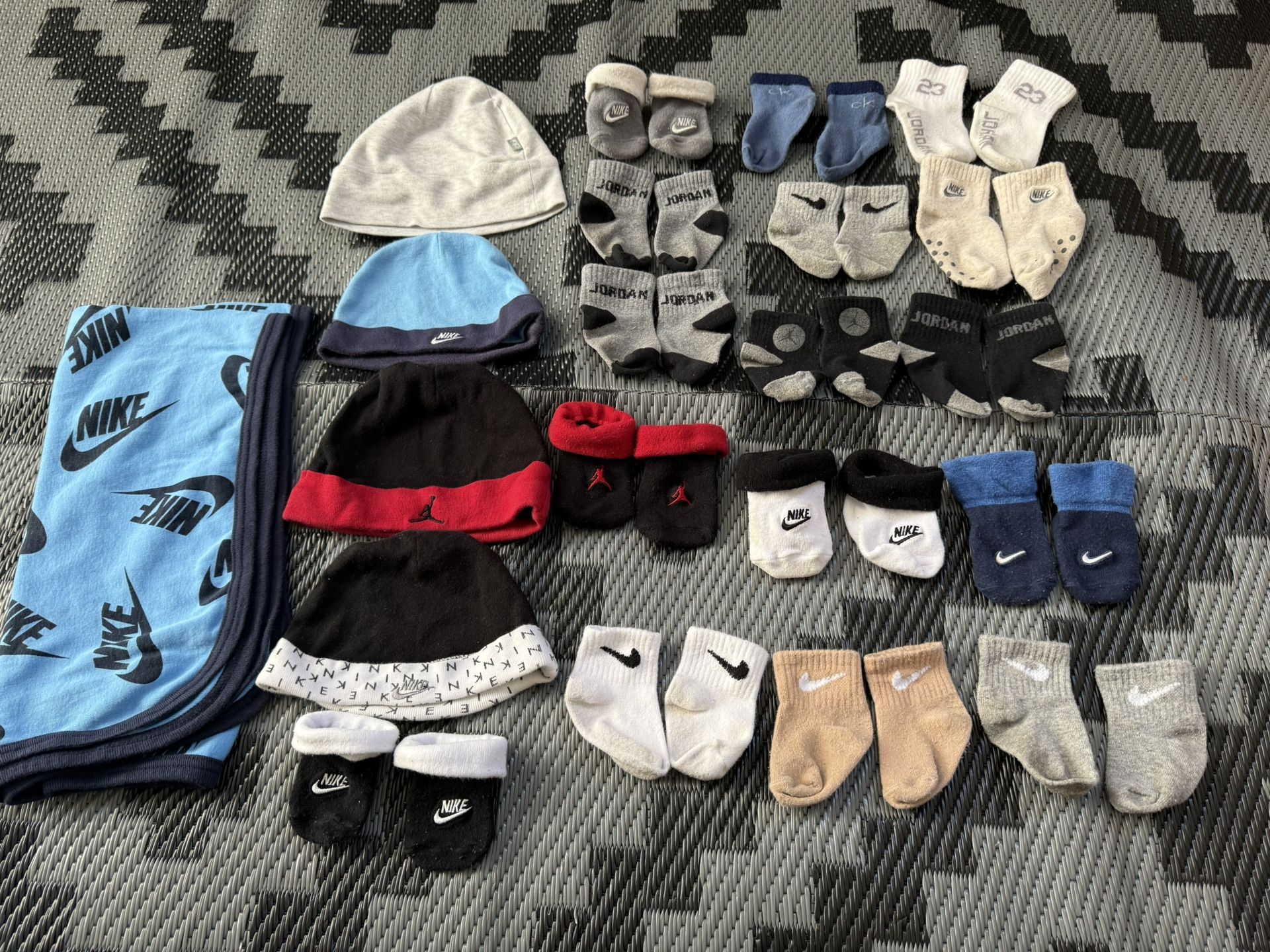 Baby Socks & Hats; Included A New Blanket