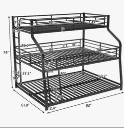 Triple stack bunk beds