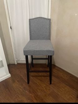 Mikes Upholstered Counter Stool with Solid Wood Frame