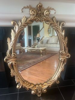 Italian style mirror and pedestal