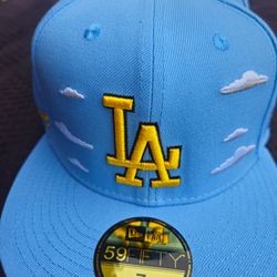 The Simpsons baby blue Dodgers caps