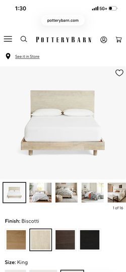 Pottery Barn Cayman King Bed - Biscotti Finish - Like New