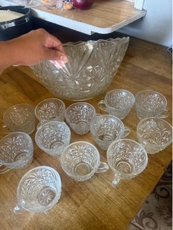 Glass tea cup set