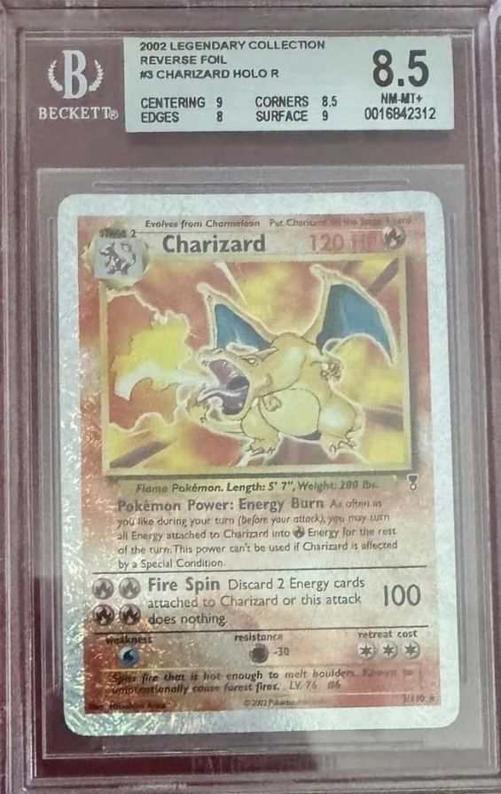 Pokemon Reverser Holo Charizard LC 8.5