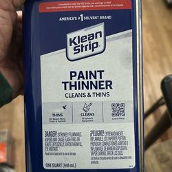 One quart of paint thinner