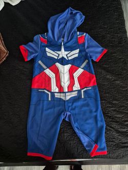 Captain America shorts romper