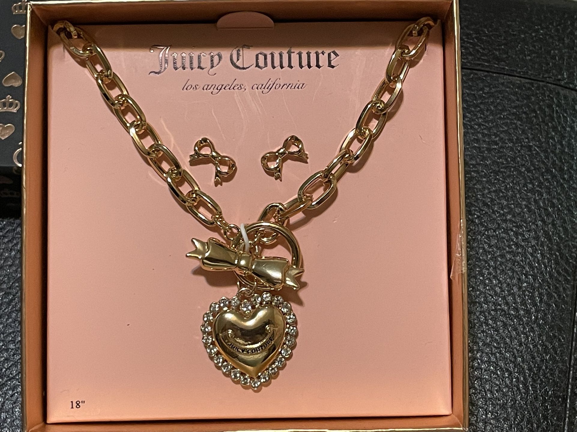Juicy Couture Necklace And Earrings Set
