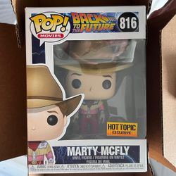 Marty Mcfly Hot Topic Exclusive Funko Pop Cowboy Marty 