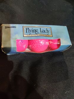 3 Spalding Flying Lady Hot Pink Golf Balls