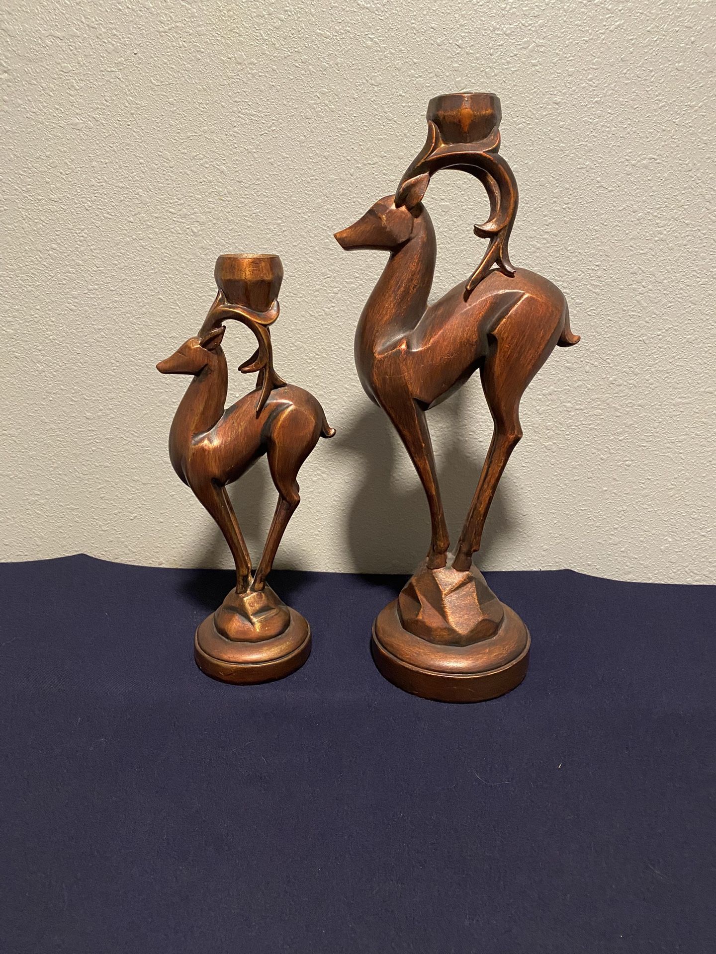 Deer or Gazelle candle holders 13.5” & 10.5” Tall