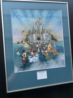 Disney framed lithograph