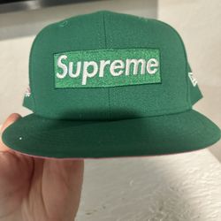 Green Supreme Hat Size 8.