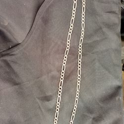 Figaro Real Silver .925 Mens Necklace 