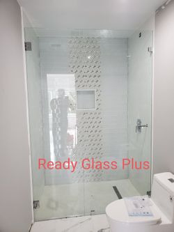 Shower door glass