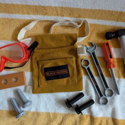 Black and Decker Pretend Tool Set with Adjustable Tool Belt 
