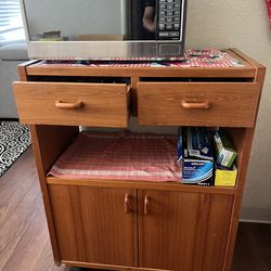 Two Drawers Rolling Cart