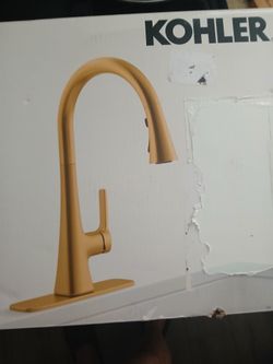 KOHLER Brush Gold kitchen faucet