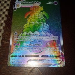 Alcreamie Vmax Rainbow Pokemon Card