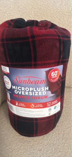 Sunbeam Microplush Oversized Heated Throw