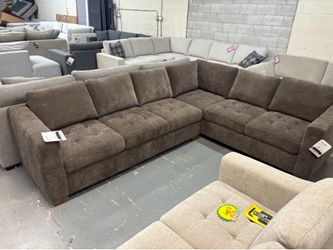 Brown sectional couch